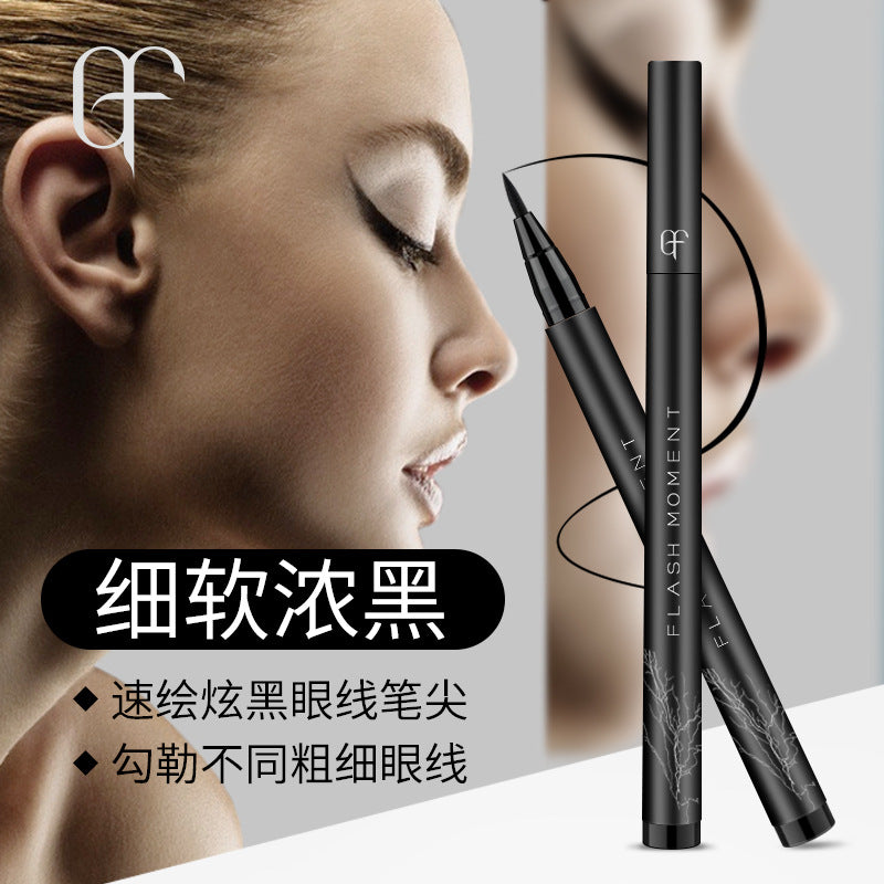 Popular Cotton-Tipped Intense Black Eyeliner Pen, Waterproof and Smudge-Proof