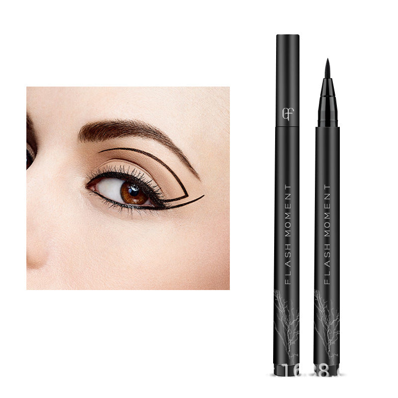 Popular Cotton-Tipped Intense Black Eyeliner Pen, Waterproof and Smudge-Proof