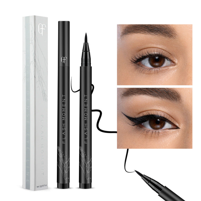 Popular Cotton-Tipped Intense Black Eyeliner Pen, Waterproof and Smudge-Proof