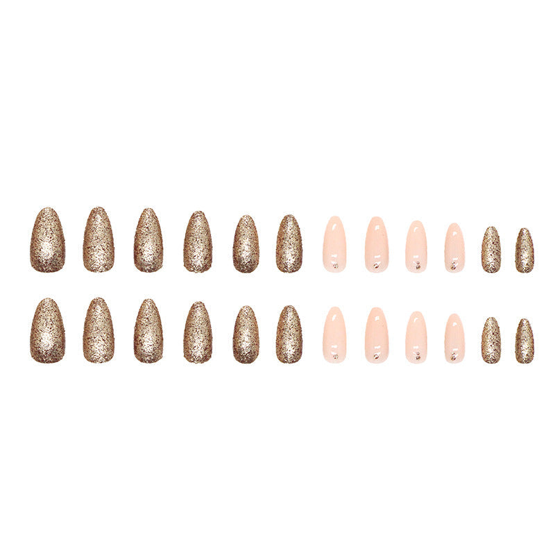 Popular Almond Shape Flashy Full Coverage Sweet Cool Euro Ins Style Fake Nails