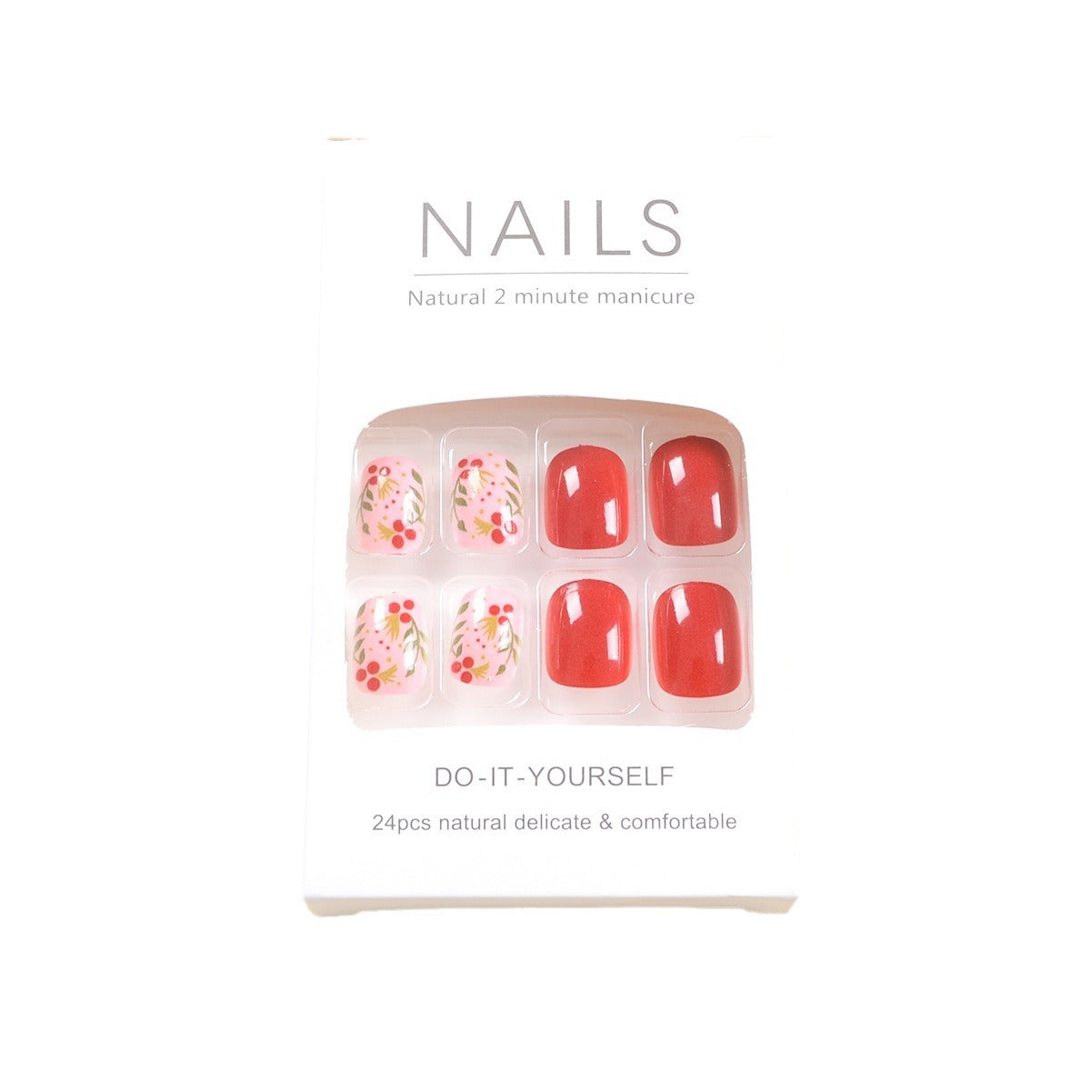 Popular Cheerful Hand-Painted Christmas Fruit False Nails