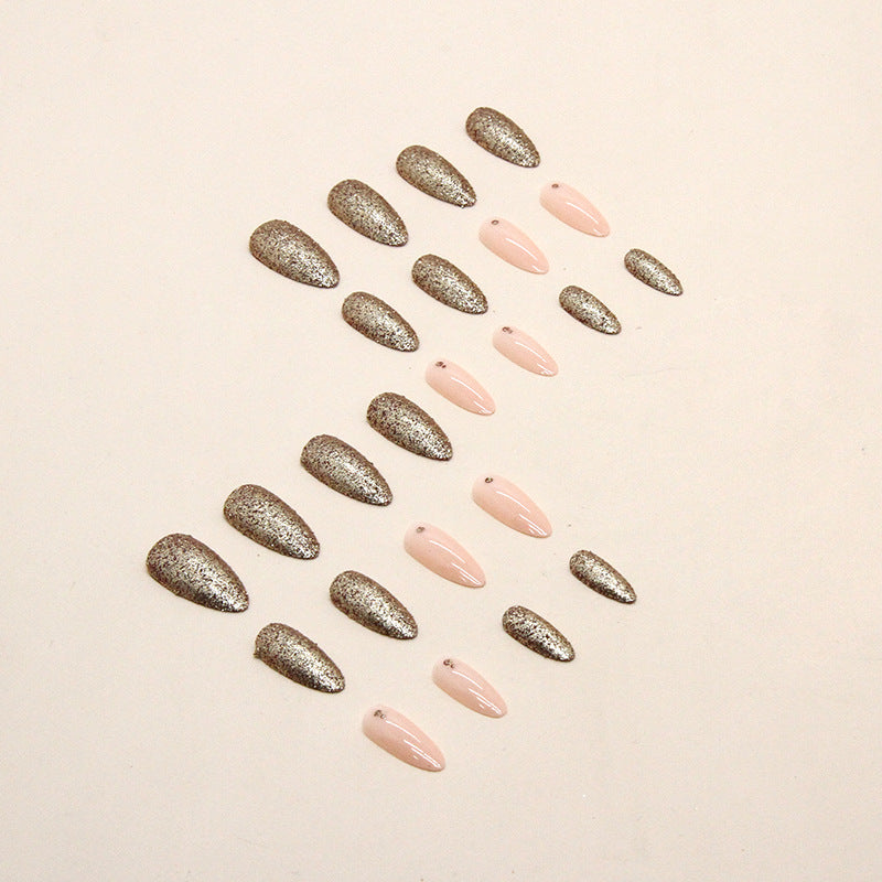 Popular Almond Shape Flashy Full Coverage Sweet Cool Euro Ins Style Fake Nails