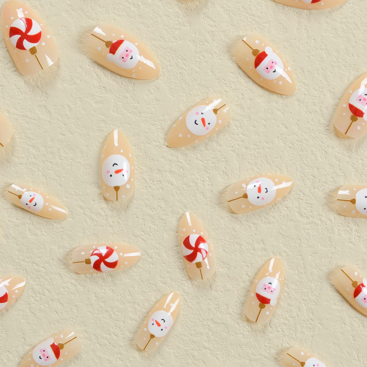 Popular Cute Santa, Snowman, and Windmill Christmas Nails