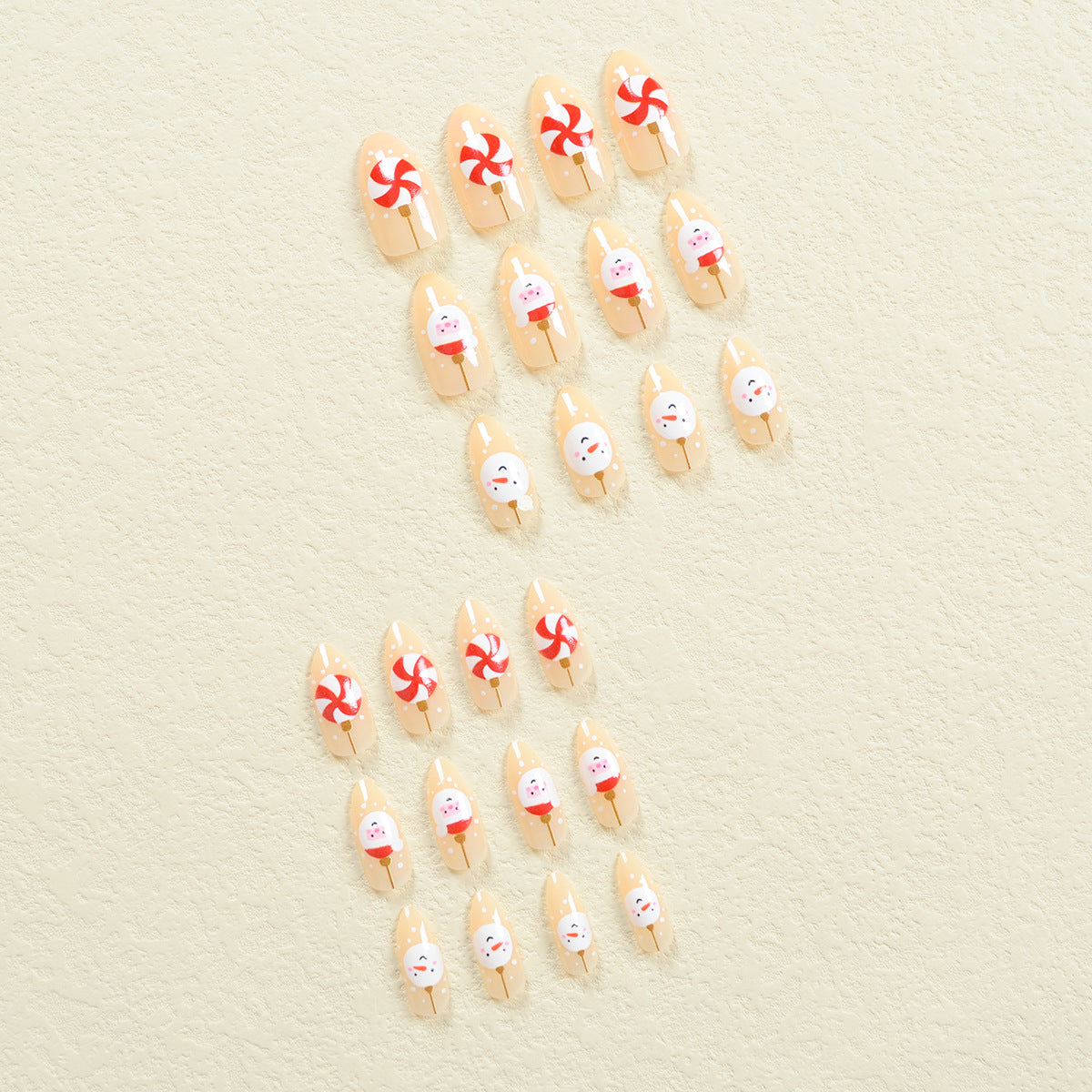 Popular Cute Santa, Snowman, and Windmill Christmas Nails