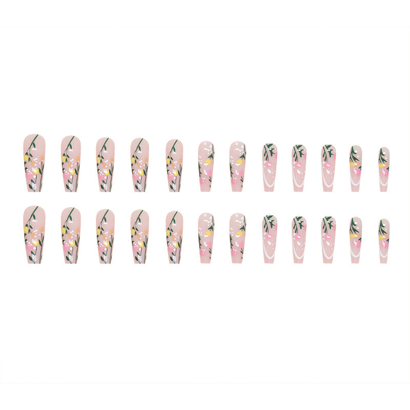 Popular Long Ballet Tulip Nails, Cute Spring, Romantic Girl Styl