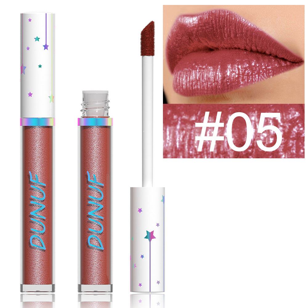 Popular 12-Color Shimmer Long-Lasting Waterproof Lip Gloss-Homeunderwear