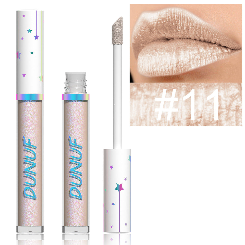 Popular 12-Color Shimmer Long-Lasting Waterproof Lip Gloss-Homeunderwear