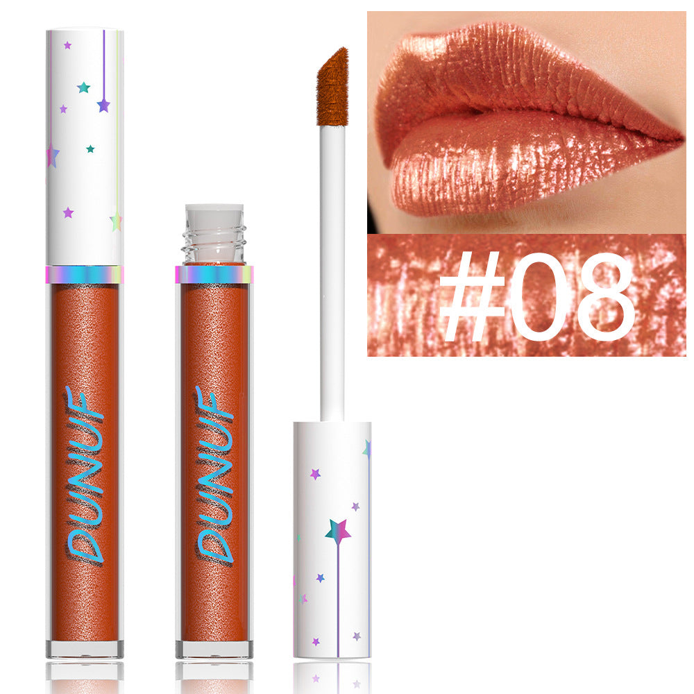 Popular 12-Color Shimmer Long-Lasting Waterproof Lip Gloss-Homeunderwear