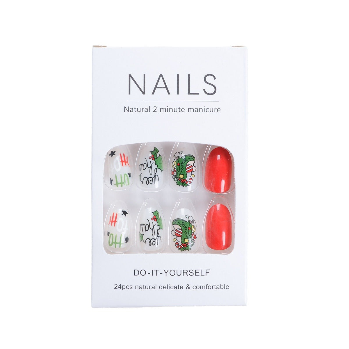 Popular Cute Santa Claus Christmas False Nails