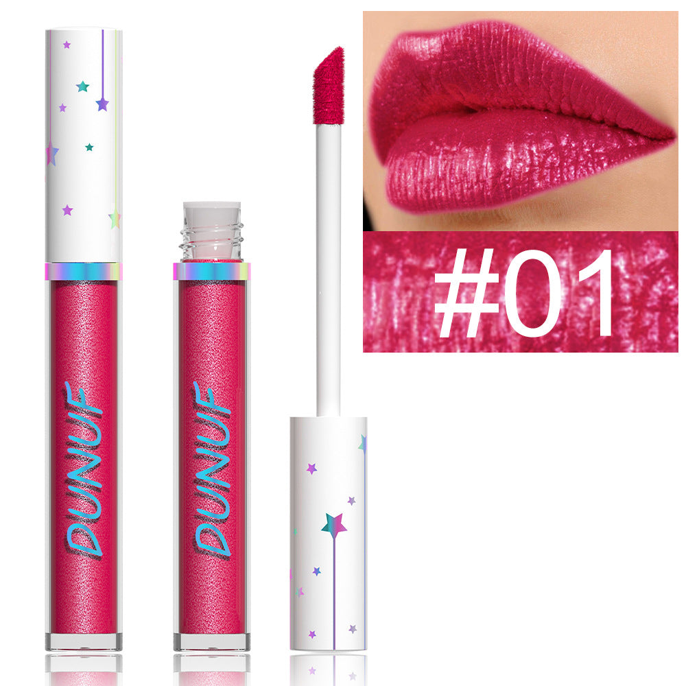 Popular 12-Color Shimmer Long-Lasting Waterproof Lip Gloss-Homeunderwear