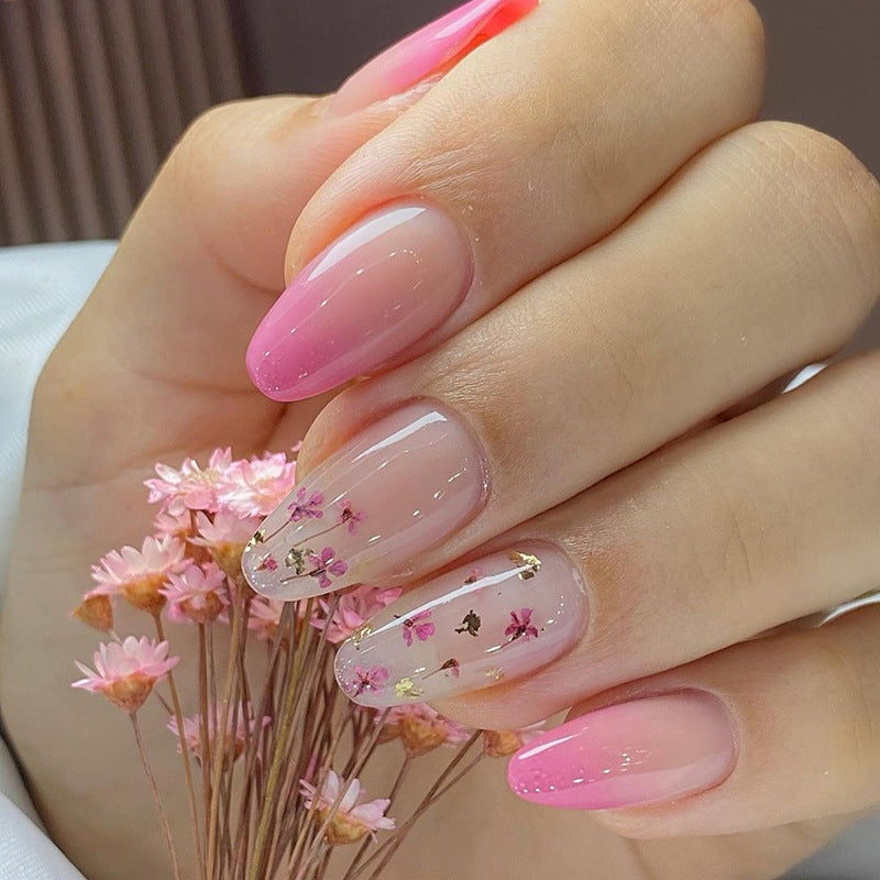 Popular Adorable Flower Almond Nails, Soft Gradient and Romantic