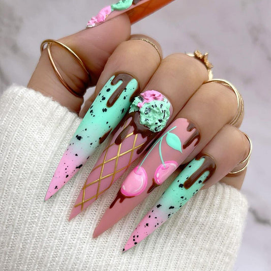 Sweet Chocolate Sauce Nails, Charming and Trendy