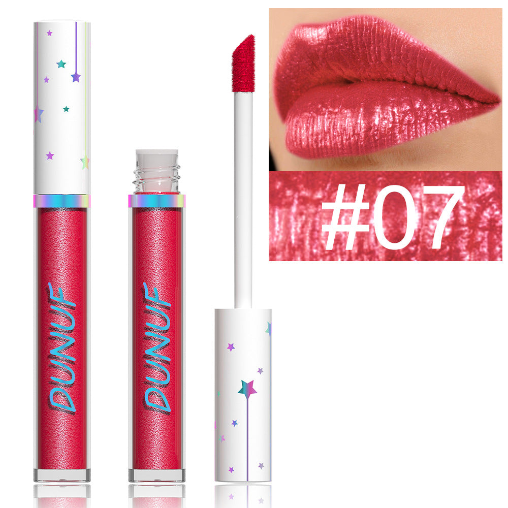 Popular 12-Color Shimmer Long-Lasting Waterproof Lip Gloss-Homeunderwear